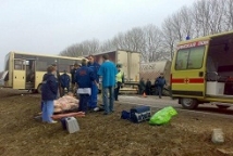Грузовик протаранил пассажирский автобус на юге Чехии 