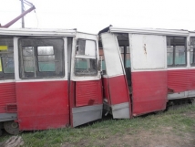 В Москве столкнулись два трамвая: с рельсов сошел вагон