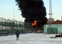 Потушен пожар на нефтебазе в Красноярске 