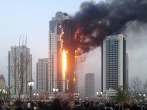 Пожар в «Грозном-Сити», вероятнее всего, произошел из-за умышленного поджога 