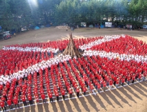 Нашизм с белой лентой, серпом и молотом под хохлому